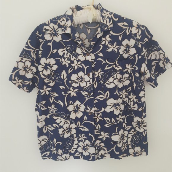 Women’s Hilo Hattie Tropical Hibiscus Hawaiian Aloha Shirt M - Picture 1 of 7